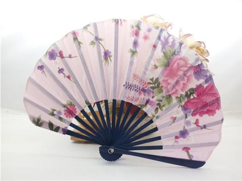 Custom Printed 8 Inch Wooden Folding Hand Fan for Weddings and Promotional Events
