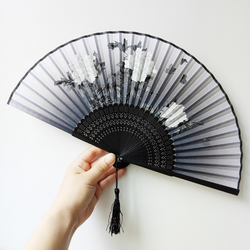 Custom Printed Portable PYRAMID Style Bamboo Hand Fan for Wedding and Business Gifts