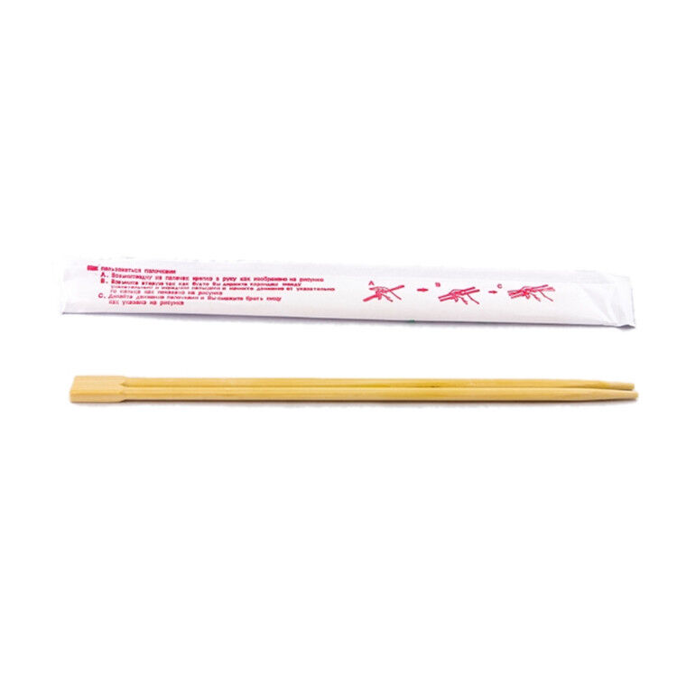 21cm Length Eco-Friendly Disposable Bamboo Chopsticks with Paper Cover for Take-Away Food